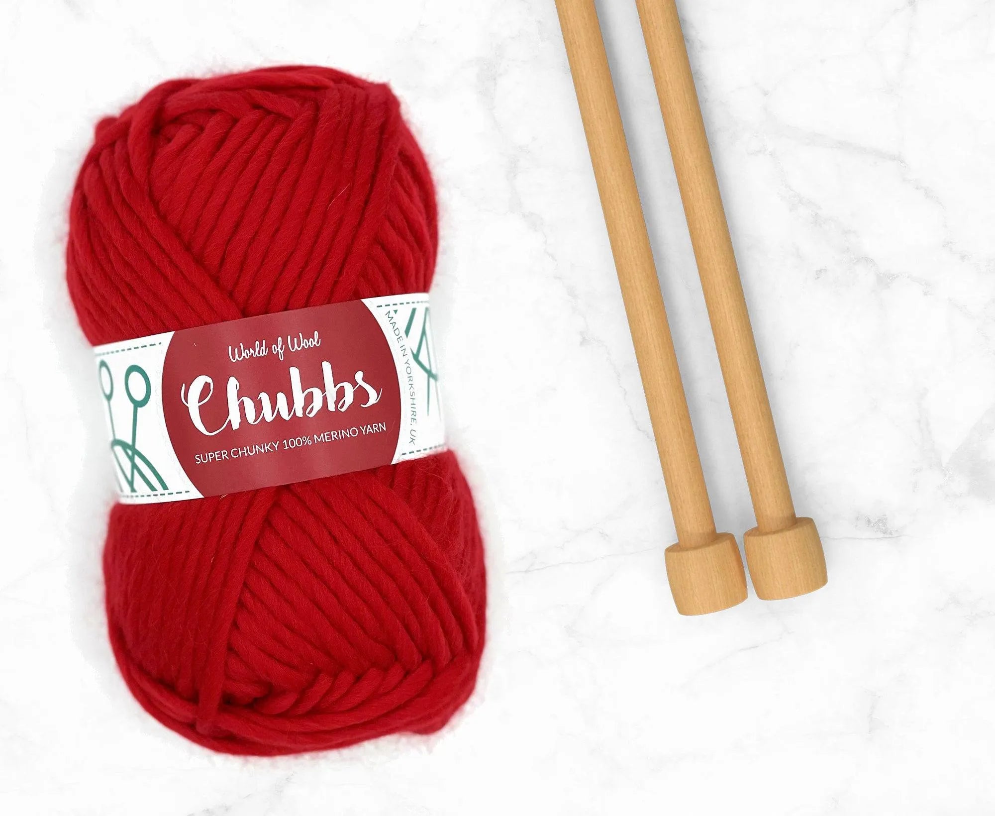 Super chunky weight yarn red 100g sale