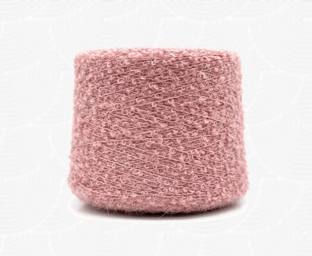 Flamingo Mohair Hoop Boucle Cone - World of Wool