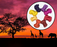 African Sunset Dyed Mulberry Silk Pack - World of Wool